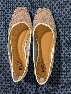 Hey Girl by Corkys Rhinestone Ballet Flats
